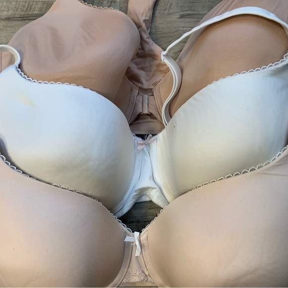Victoria Secret Bundle 3 Bras Nude White Lined Demi Perfect Coverage - Picture 13 of 13